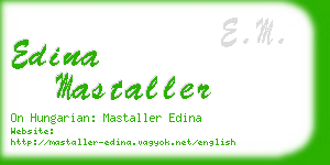 edina mastaller business card
